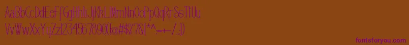 Editors Font – Purple Fonts on Brown Background
