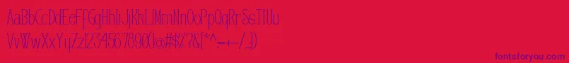 Editors Font – Purple Fonts on Red Background