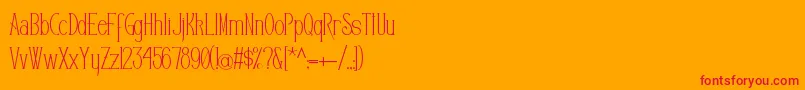 Editors Font – Red Fonts on Orange Background
