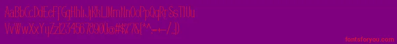 Editors-fontti – punaiset fontit violetilla taustalla