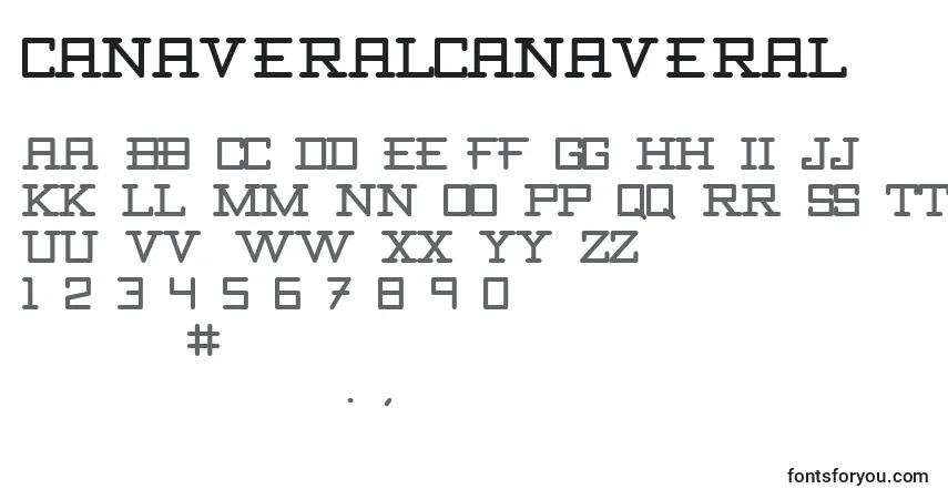 CanaveralCanaveral-fontti – aakkoset, numerot, erikoismerkit