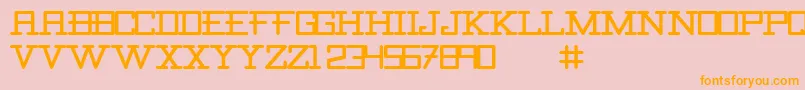 CanaveralCanaveral-Schriftart – Orangefarbene Schriften auf rosa Hintergrund