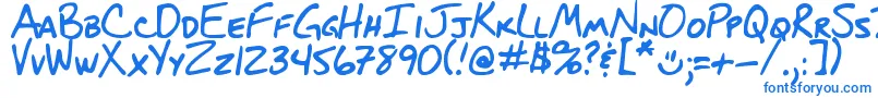 Шрифт DjbBlueprint – синие шрифты