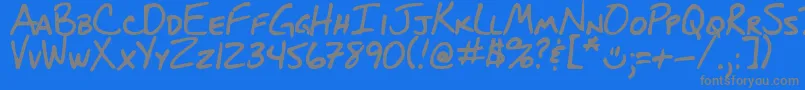 DjbBlueprint-fontti – harmaat kirjasimet sinisellä taustalla