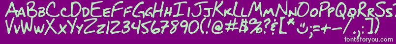 Шрифт DjbBlueprint – зелёные шрифты на фиолетовом фоне