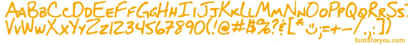 Шрифт DjbBlueprint – оранжевые шрифты
