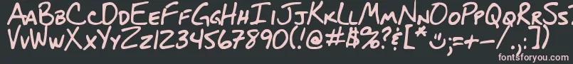 Шрифт DjbBlueprint – розовые шрифты на чёрном фоне