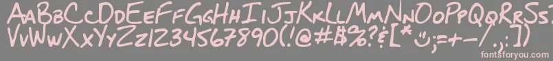 Шрифт DjbBlueprint – розовые шрифты на сером фоне