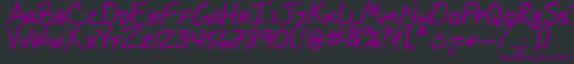 DjbBlueprint-fontti – violetit fontit mustalla taustalla