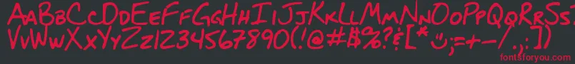 DjbBlueprint Font – Red Fonts on Black Background