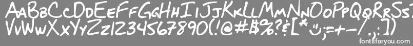 Шрифт DjbBlueprint – белые шрифты на сером фоне