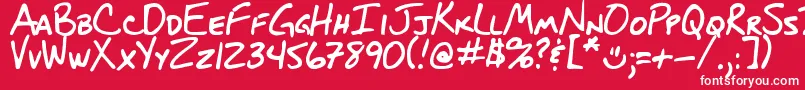 DjbBlueprint Font – White Fonts on Red Background