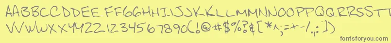 Lehn140 Font – Gray Fonts on Yellow Background