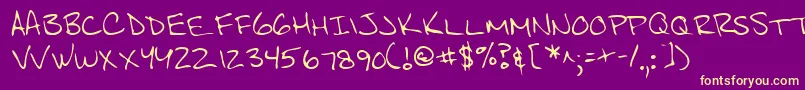 Lehn140 Font – Yellow Fonts on Purple Background