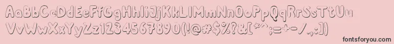 Albusshadow Font – Black Fonts on Pink Background