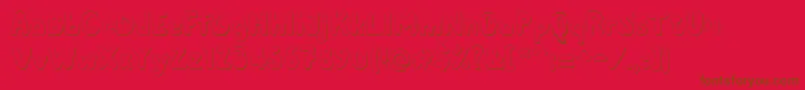 Albusshadow Font – Brown Fonts on Red Background