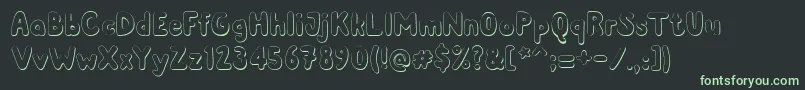 Czcionka Albusshadow – zielone czcionki na czarnym tle