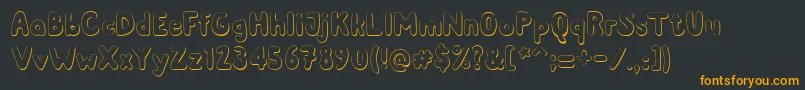 Шрифт Albusshadow – оранжевые шрифты на чёрном фоне