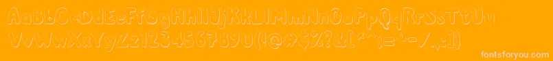 Albusshadow Font – Pink Fonts on Orange Background