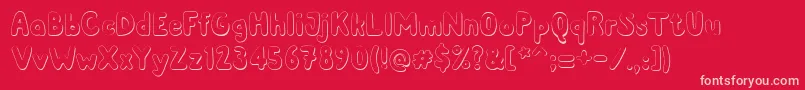 Albusshadow Font – Pink Fonts on Red Background
