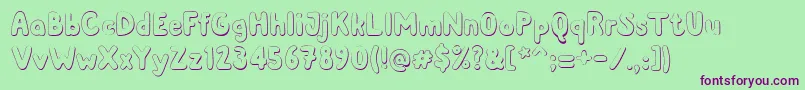 Шрифт Albusshadow – фиолетовые шрифты на зелёном фоне