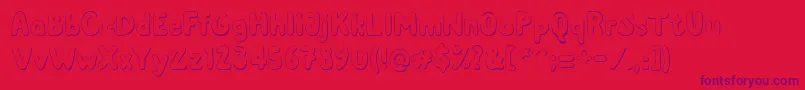 Albusshadow Font – Purple Fonts on Red Background