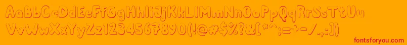 Albusshadow Font – Red Fonts on Orange Background