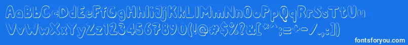 Albusshadow Font – White Fonts on Blue Background