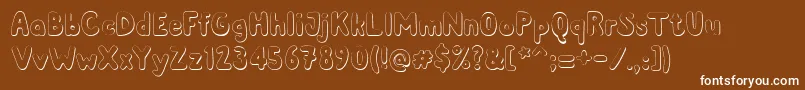 Albusshadow Font – White Fonts on Brown Background