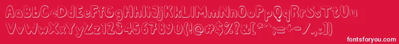 Albusshadow Font – White Fonts on Red Background