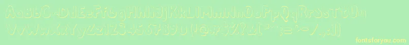 Albusshadow Font – Yellow Fonts on Green Background