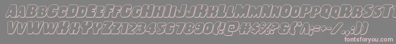 Fonte Rubberboy3Dital – fontes rosa em um fundo cinza