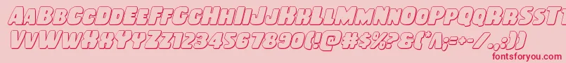 Rubberboy3Dital Font – Red Fonts on Pink Background