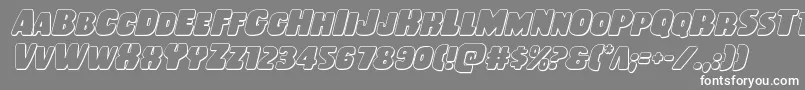 Rubberboy3Dital Font – White Fonts on Gray Background