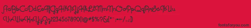 NewRecord-Schriftart – Schwarze Schriften auf rotem Hintergrund