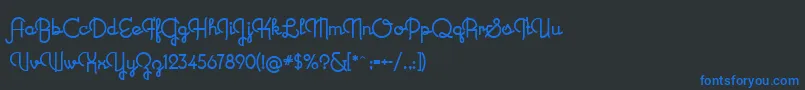 Шрифт NewRecord – синие шрифты на чёрном фоне