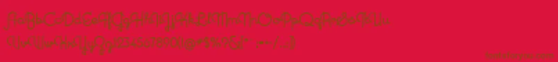 NewRecord-Schriftart – Braune Schriften auf rotem Hintergrund