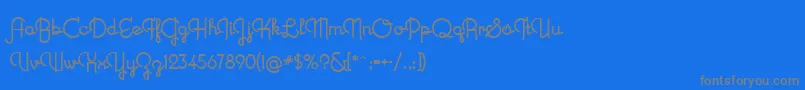 Шрифт NewRecord – серые шрифты на синем фоне