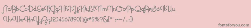 フォントNewRecord – ピンクの背景に灰色の文字