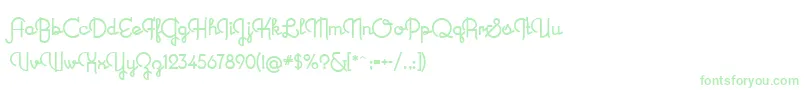 NewRecord-fontti – vihreät fontit valkoisella taustalla