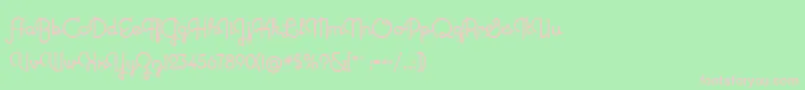 Шрифт NewRecord – розовые шрифты на зелёном фоне