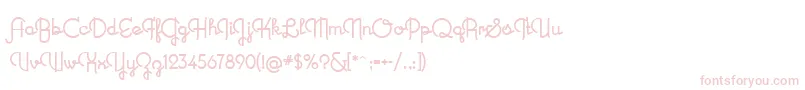 Шрифт NewRecord – розовые шрифты на белом фоне