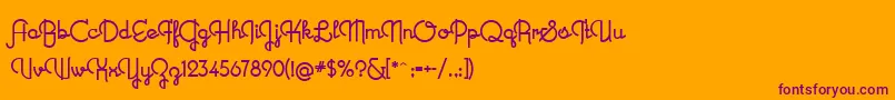 Шрифт NewRecord – фиолетовые шрифты на оранжевом фоне