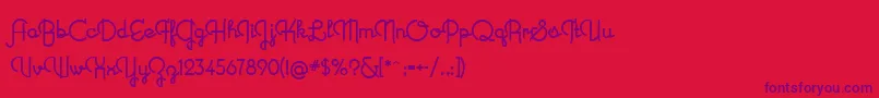 NewRecord Font – Purple Fonts on Red Background