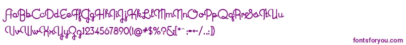 NewRecord-fontti – violetit fontit valkoisella taustalla