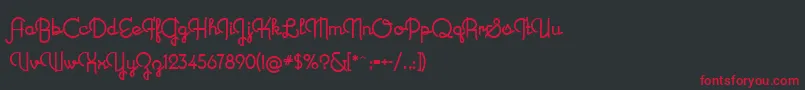Шрифт NewRecord – красные шрифты на чёрном фоне