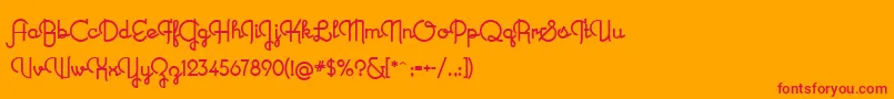 NewRecord Font – Red Fonts on Orange Background