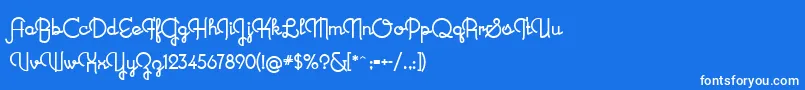Шрифт NewRecord – белые шрифты на синем фоне