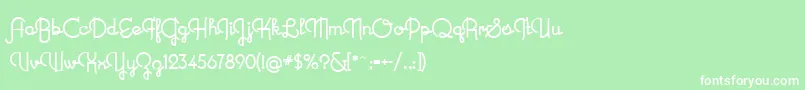 フォントNewRecord – 緑の背景に白い文字