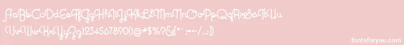 NewRecord-fontti – valkoiset fontit vaaleanpunaisella taustalla